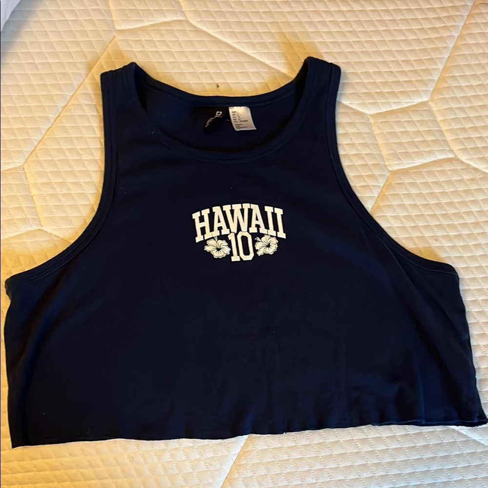 Stylish Navy Blue Crop Top